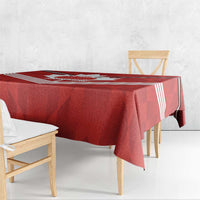 Personalized Canada Curling Tablecloth Maple Leaf Red Version - Wonder Print Shop