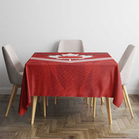 Personalized Canada Curling Tablecloth Maple Leaf Red Version - Wonder Print Shop