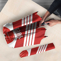 Personalized Canada Curling Umbrella Maple Leaf Red Version - Wonder Print Shop