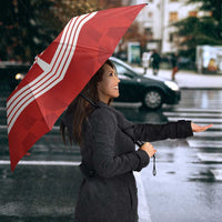 Personalized Canada Curling Umbrella Maple Leaf Red Version - Wonder Print Shop