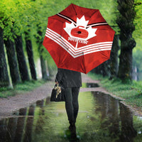 Personalized Canada Curling Umbrella Maple Leaf Red Version - Wonder Print Shop
