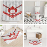 Personalized Canada Curling Bathroom Set Maple Leaf White Version - Wonder Print Shop
