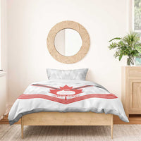 Personalized Canada Curling Bedding Set Maple Leaf White Version - Wonder Print Shop
