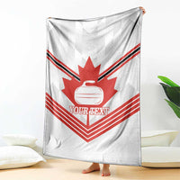 Personalized Canada Curling Blanket Maple Leaf White Version - Wonder Print Shop