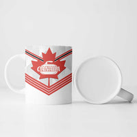 Personalized Canada Curling Ceramic Mug Maple Leaf White Version - Wonder Print Shop
