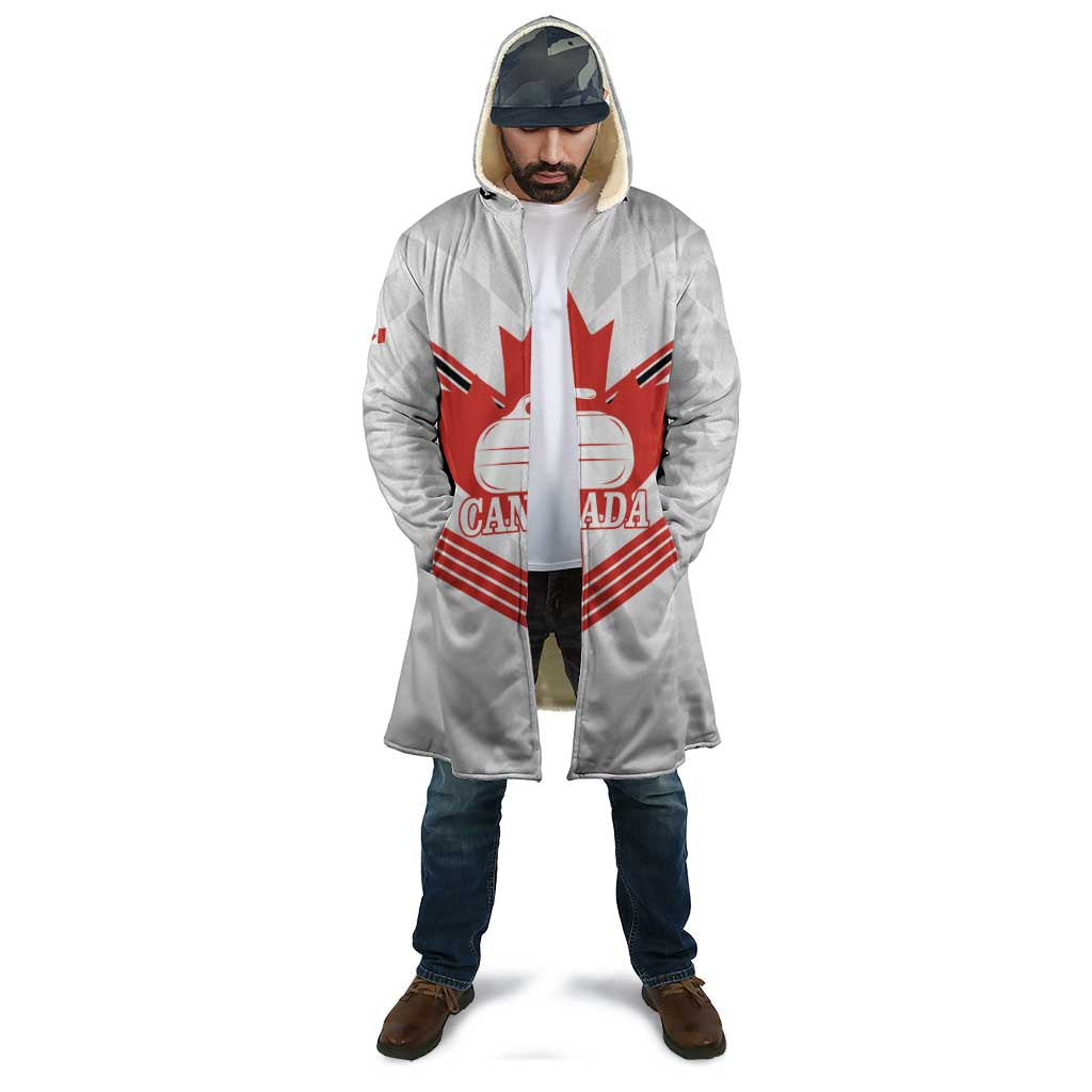 Personalized Canada Curling Cloak Maple Leaf White Version - Wonder Print Shop