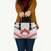 Personalized Canada Curling Leather Bag Maple Leaf White Version - Wonder Print Shop