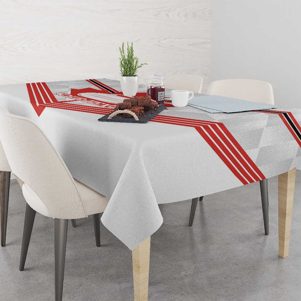 Personalized Canada Curling Tablecloth Maple Leaf White Version - Wonder Print Shop