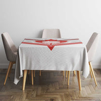 Personalized Canada Curling Tablecloth Maple Leaf White Version - Wonder Print Shop