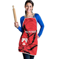 Custom Canada Curling Apron Go Maple Leaf Marble Style - Wonder Print Shop