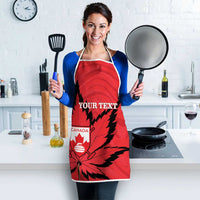 Custom Canada Curling Apron Go Maple Leaf Marble Style - Wonder Print Shop