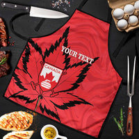 Custom Canada Curling Apron Go Maple Leaf Marble Style - Wonder Print Shop