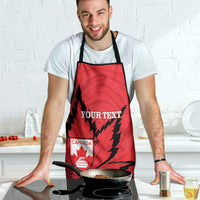 Custom Canada Curling Apron Go Maple Leaf Marble Style - Wonder Print Shop