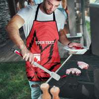 Custom Canada Curling Apron Go Maple Leaf Marble Style - Wonder Print Shop