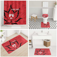 Custom Canada Curling Bathroom Set Go Maple Leaf Marble Style - Wonder Print Shop