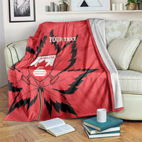 Custom Canada Curling Blanket Go Maple Leaf Marble Style - Wonder Print Shop