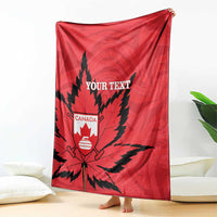 Custom Canada Curling Blanket Go Maple Leaf Marble Style - Wonder Print Shop