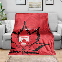 Custom Canada Curling Blanket Go Maple Leaf Marble Style - Wonder Print Shop