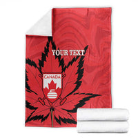 Custom Canada Curling Blanket Go Maple Leaf Marble Style - Wonder Print Shop