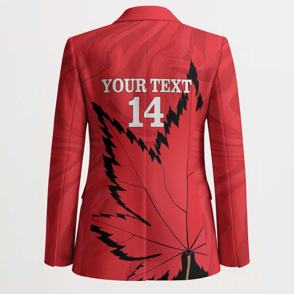 Custom Canada Curling Blazer Go Maple Leaf Marble Style - Wonder Print Shop