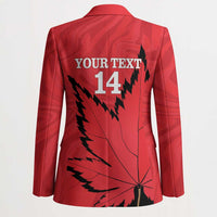 Custom Canada Curling Blazer Go Maple Leaf Marble Style - Wonder Print Shop