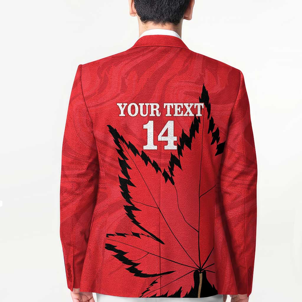 Custom Canada Curling Blazer Go Maple Leaf Marble Style - Wonder Print Shop