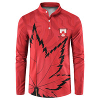 Custom Canada Curling Button Sweatshirt Go Maple Leaf Marble Style - Wonder Print Shop