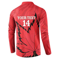 Custom Canada Curling Button Sweatshirt Go Maple Leaf Marble Style - Wonder Print Shop