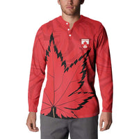 Custom Canada Curling Button Sweatshirt Go Maple Leaf Marble Style - Wonder Print Shop