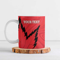 Custom Canada Curling Ceramic Mug Go Maple Leaf Marble Style - Wonder Print Shop