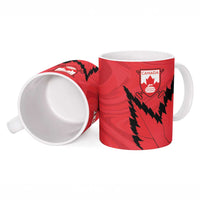 Custom Canada Curling Ceramic Mug Go Maple Leaf Marble Style - Wonder Print Shop