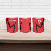 Custom Canada Curling Ceramic Mug Go Maple Leaf Marble Style - Wonder Print Shop