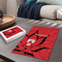 Custom Canada Curling Puzzle Go Maple Leaf Marble Style - Wonder Print Shop