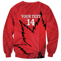 Custom Canada Curling Sweatshirt Go Maple Leaf Marble Style - Wonder Print Shop