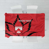 Custom Canada Curling Tablecloth Go Maple Leaf Marble Style - Wonder Print Shop