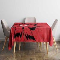 Custom Canada Curling Tablecloth Go Maple Leaf Marble Style - Wonder Print Shop
