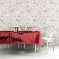 Custom Canada Curling Tablecloth Go Maple Leaf Marble Style - Wonder Print Shop