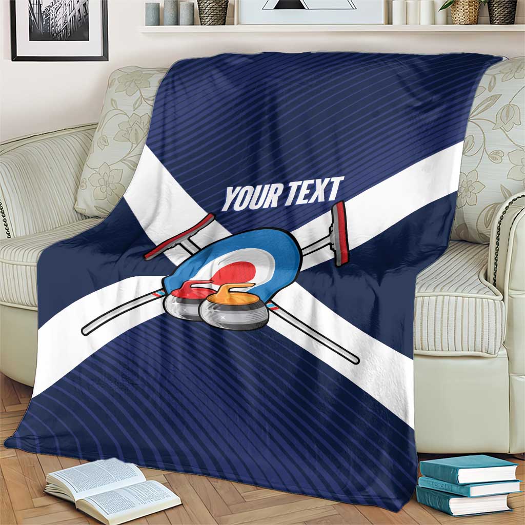 Personalized Scotland Curling Blanket Go Scottish Flag Style - Wonder Print Shop