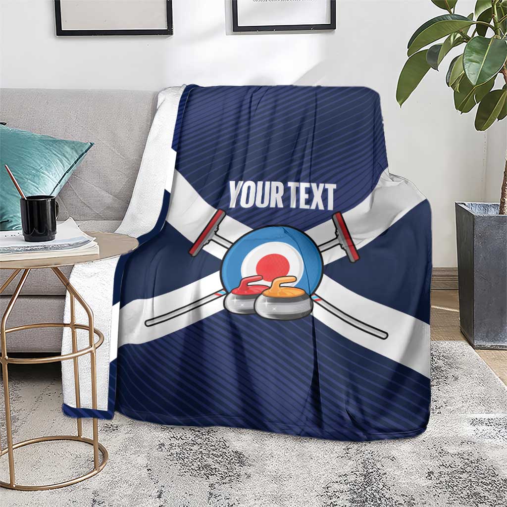Personalized Scotland Curling Blanket Go Scottish Flag Style - Wonder Print Shop