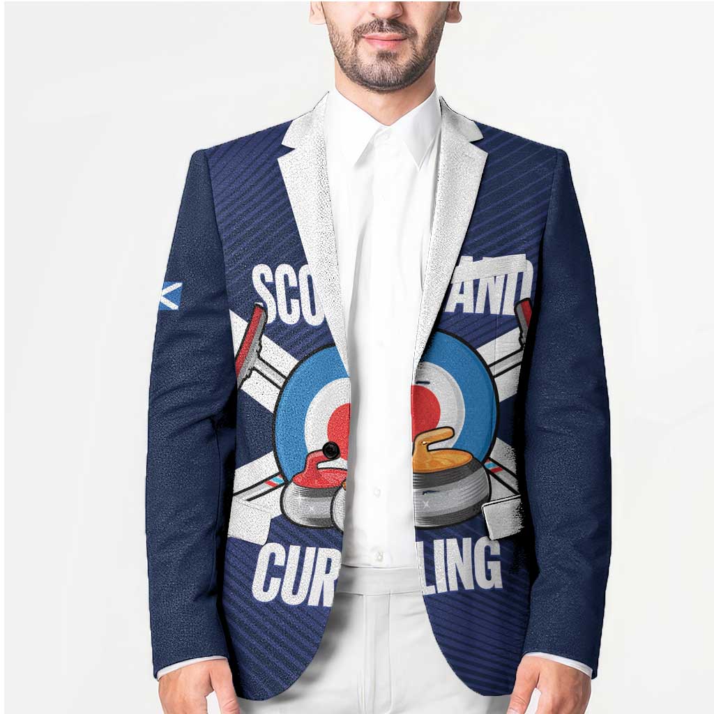 Personalized Scotland Curling Blazer Go Scottish Flag Style - Wonder Print Shop