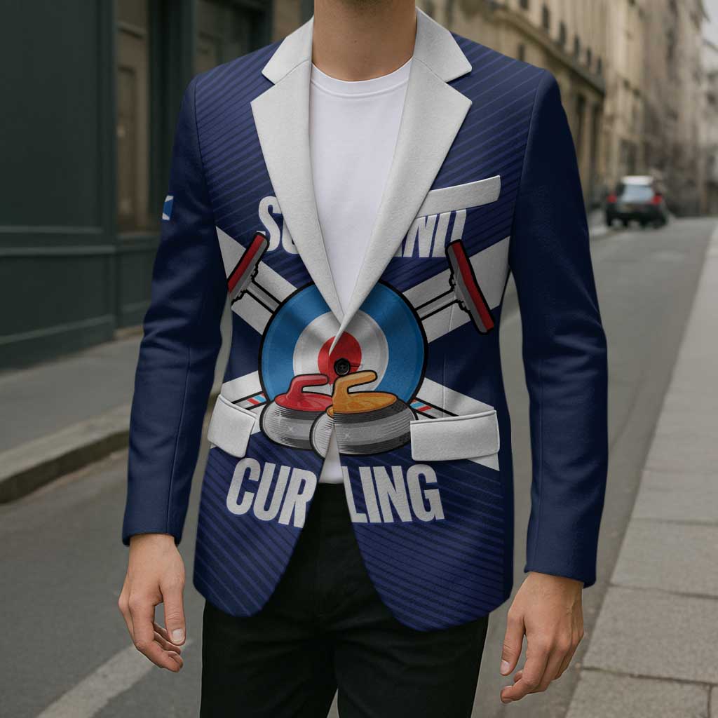 Personalized Scotland Curling Blazer Go Scottish Flag Style - Wonder Print Shop