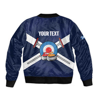 Personalized Scotland Curling Bomber Jacket Go Scottish Flag Style - Wonder Print Shop