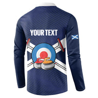 Personalized Scotland Curling Button Sweatshirt Go Scottish Flag Style - Wonder Print Shop