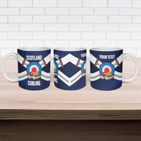 Personalized Scotland Curling Ceramic Mug Go Scottish Flag Style - Wonder Print Shop