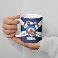 Personalized Scotland Curling Ceramic Mug Go Scottish Flag Style - Wonder Print Shop