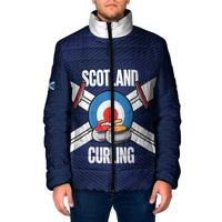Personalized Scotland Curling Padded Jacket Go Scottish Flag Style - Wonder Print Shop