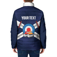 Personalized Scotland Curling Padded Jacket Go Scottish Flag Style - Wonder Print Shop