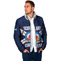 Personalized Scotland Curling Padded Jacket Go Scottish Flag Style - Wonder Print Shop