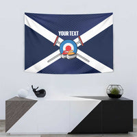 Personalized Scotland Curling Tapestry Go Scottish Flag Style - Wonder Print Shop