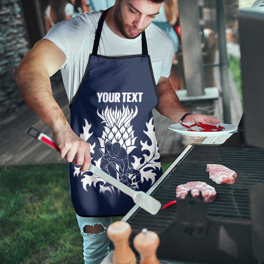 Custom Scotland Curling Apron Scottish Thistle Mix Tartan Pattern - Wonder Print Shop